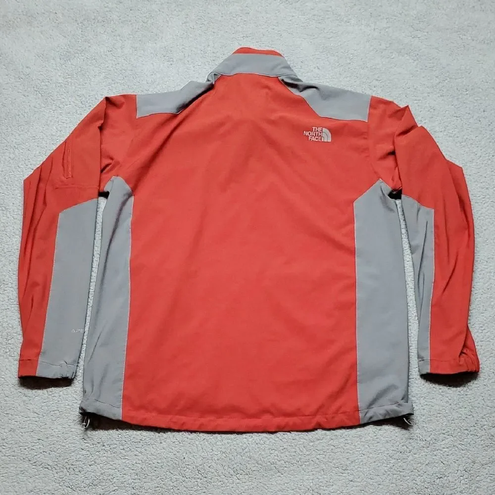 The North Face Vibrant Red and Gray Windbreaker